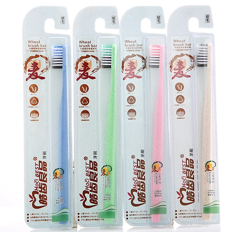 

Wheat Straw Color Spiral Soft Bristle Toothbrush Individual Package High Quality Bristle Soft Experience Factory Store 7240