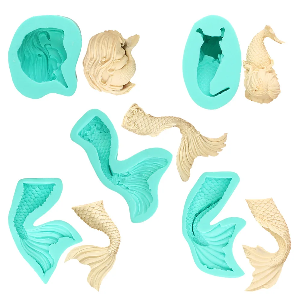 

Mermaid Silicone Mold Fish Tail Fondant Mould Cake Decorating Tools Chocolate Gumpaste Molds, Sugarcraft, Kitchen Gadgets k401