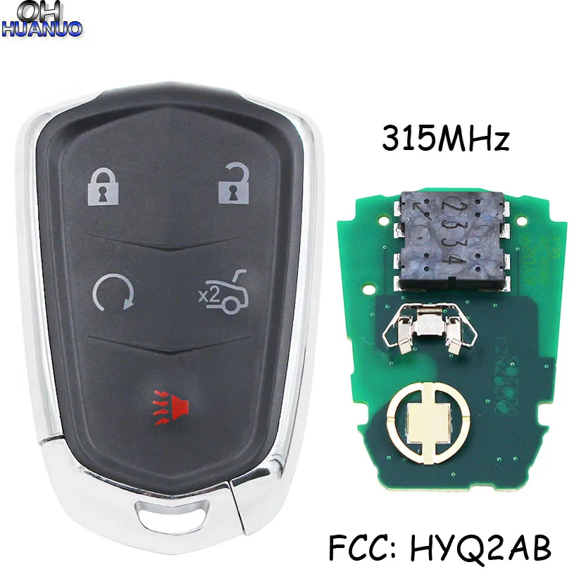 Умный дистанционный ключ 4 + 1 / 5 кнопочный для Cadillac SRX/ATS/XTS/XTS-L/CTS/XT5 Escalade ESV 315 МГц FCC:
