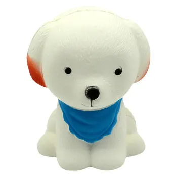 

Simulation Dog Shape Squeezing Toys PU Slow Rising Pleasant Soft Toy Desktop Ornament for Home Office (Blue)