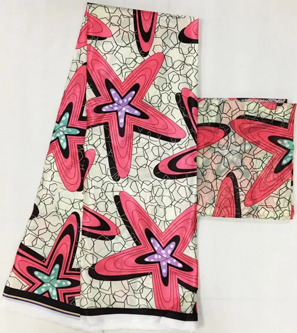 Африканская ткань Африканская шелковая восковая ткань атласная шелковая ткань Анкара ткань Дубай кружево 2+ 4 ярдов шифоновая ткань Африканская восковая MO-N6