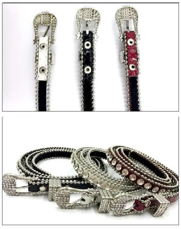 leather rhinestone belt