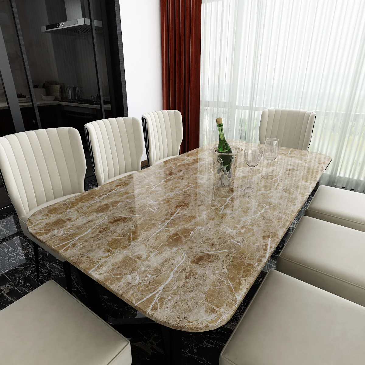 1M/2m Marble Waterproof Countertop Wall Stickers Vinyl Self Adhesive Wallpapers Decorative Film Kitchen Cabinets Contact Paper