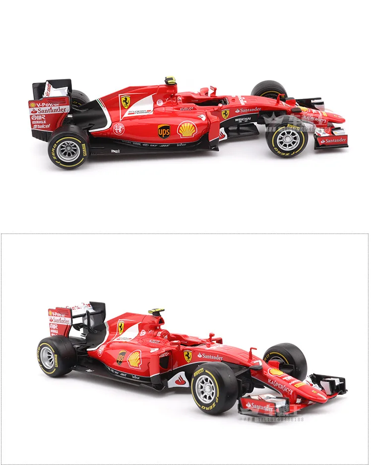 1:24 высокое моделирование Ferrari модель автомобиля SF15-T F1 формула гоночный сплав модель автомобиля для детей Подарки