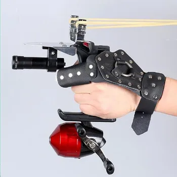 

Professional fish shooting slingshot outdoor fishing slingshot high power slingshot with rubber band gloves set