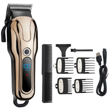 

Electric Cordless Hair Trimmer Speed Adjustable Professional Haircut Men Beard Clipper Cutting Machine Grooming Kit LCD Display