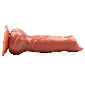 Big dog animal dildo, Realistic design with suction fake penis consoladores femenino, No vibrator anal dildos sex toys for woman 5