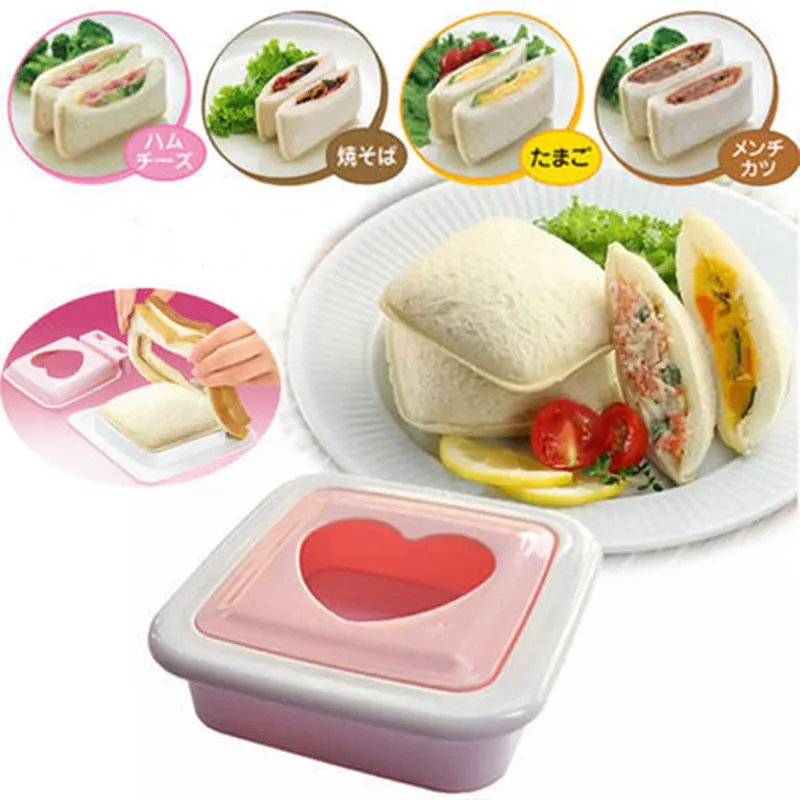 Сэндвичница кухонная посуда сердце дизайн торт 1 шт. симпатичные формы для хлеба