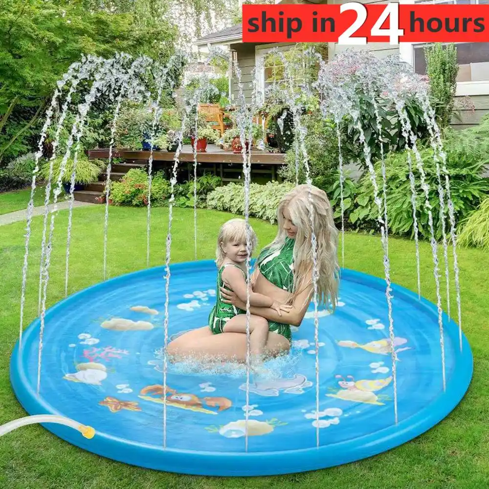 paddling pool with sprinkler
