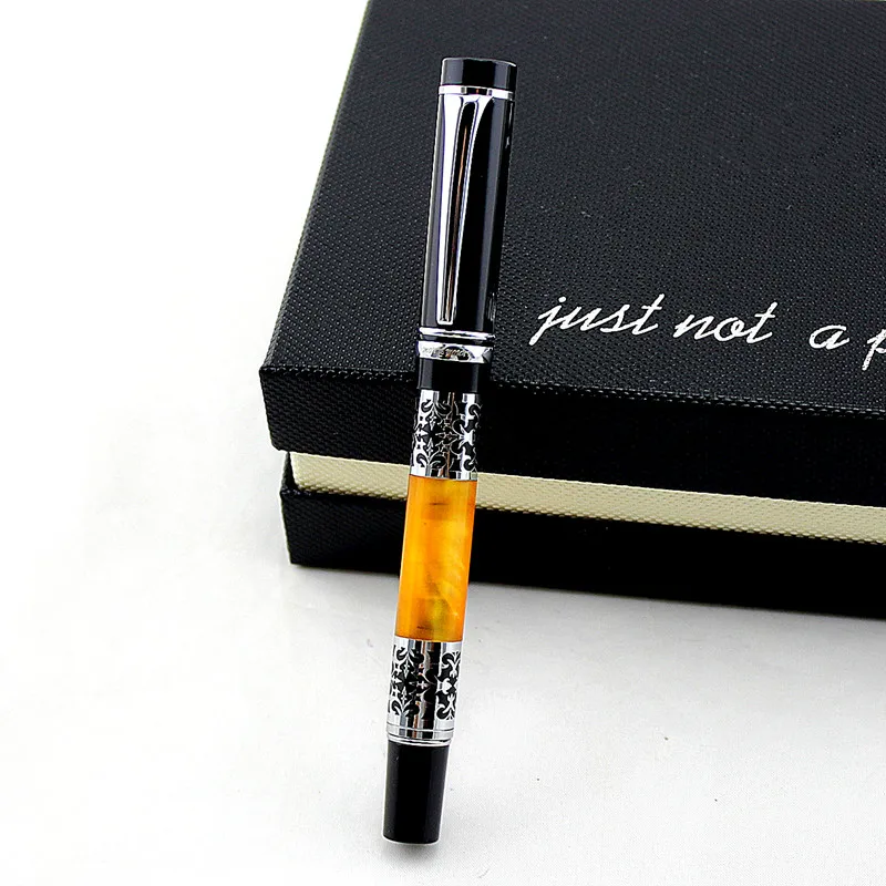 Высококачественная шариковая ручка с красивыми черными цветами, гладкая ручка для письма, для бизнеса, офиса, дома