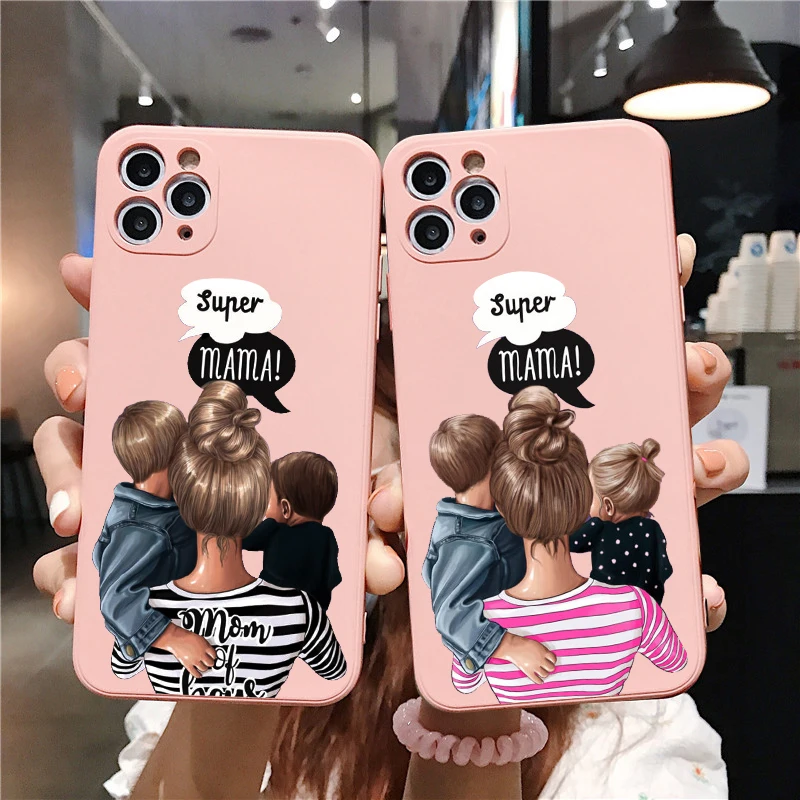PUNQZY симпатичный чехол для телефона мама девочка мальчик ребенок Samsung Galaxy A50 A70 S20 S11