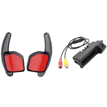 

Car Rear View Camera Parking Reverse Camera with Steering Wheel DSG Paddle Extension Shifters Shift Sticker Decoration