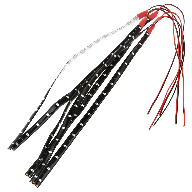 12 x водонепроницаемый 12 В постоянного тока мотор светодиодные полосы днище светильник для автомобиля мотоцикла красный и синий