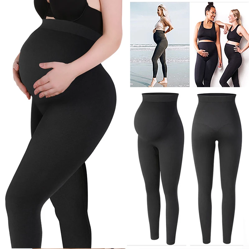 Women's High Waist Maternity Leggings Pregnant Waist Belly Support Legging Pregnancy Skinny