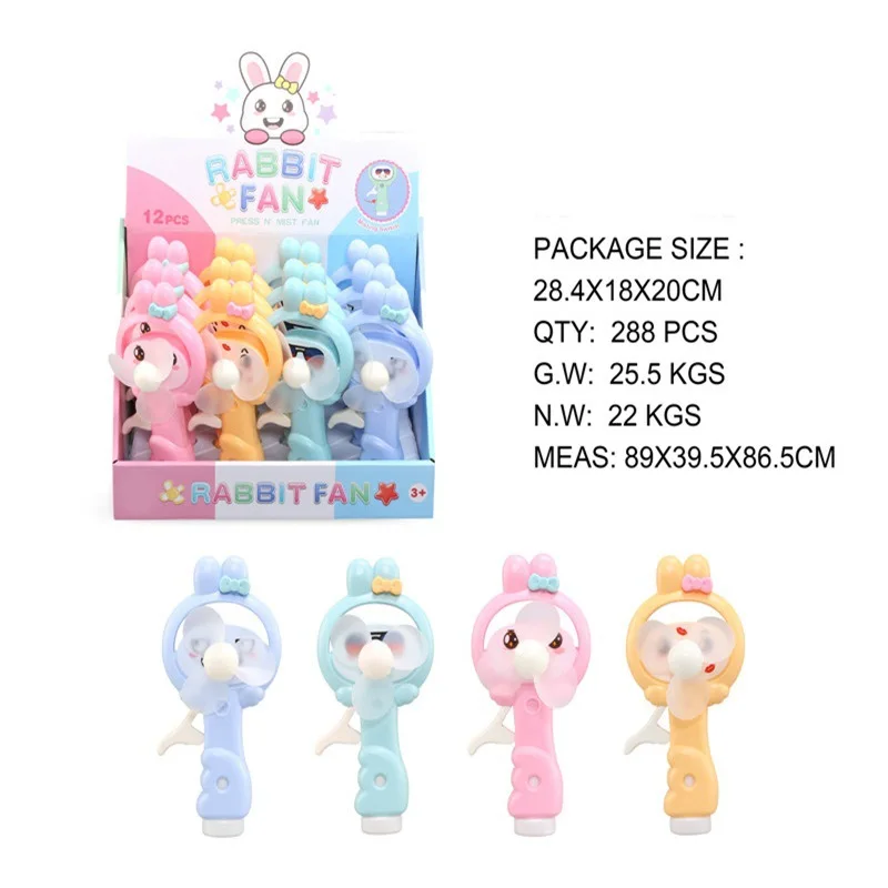 

Creative Cute Rabbit Hand-cranking Fan Hand Pressure Spray Small Fan Students Mini Manual Small Fan Children Gift