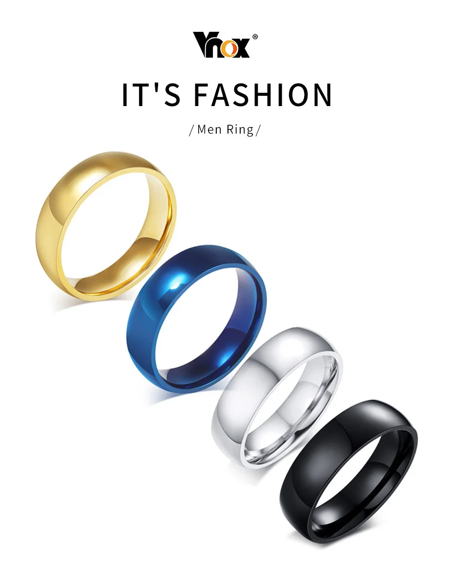 Vnox, гравировка, спираль, кольцо с символом, персонализированные обручальные кольца для мужчин и женщин, черные кольца из нержавеющей стали