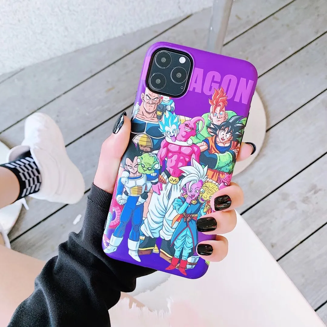 Японский Dragon Ball Z Goku Vegeta чехол для iPhone 6 6s Plus 7 7plus 8 8plus 11 Pro X XS Max XR фиолетовый задний