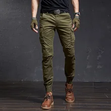 Fashion High Quality Slim Military Camouflage Casual Tactical Cargo Pants Streetwear Harajuku Joggers Men Clothing Trousers