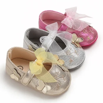 

Cotton Fabric Butterfly Baby Girl Breathable Butterfly Pattern Anti-Slip Shoes Casual Sneakers Toddler Soft Soled First Walkers