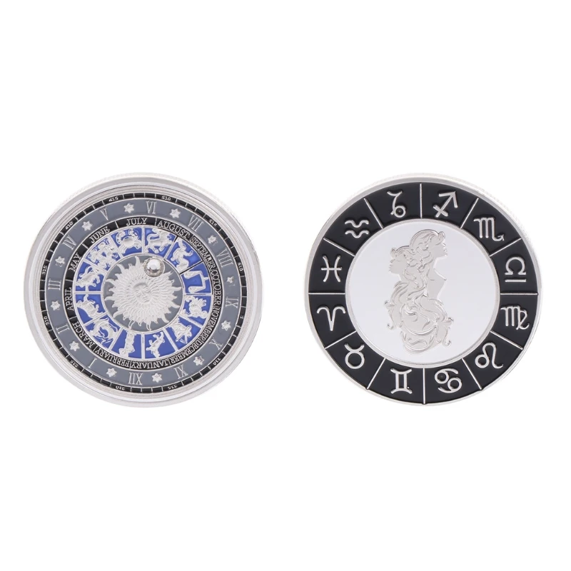 

Commemorative Coin Plated Silver Constellation Gemini Souvenir Arts Collection