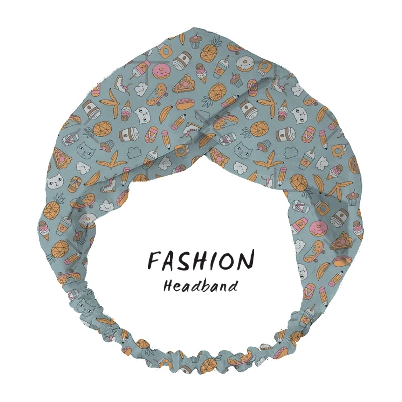

2020 Hair Bands Hair Accessories Women Headbands Cross Stretch Hair Band Sweet summer Print Hairbands Headwrap Hair Scrunchies