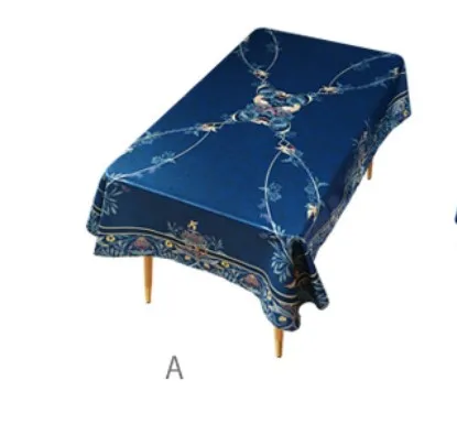 Design A Синий столешница для дома, обеденный стол, украшение, рисунок с птицами, роскошная скатерть, не мнется, моющаяся, много размеров - Цвет: Design A