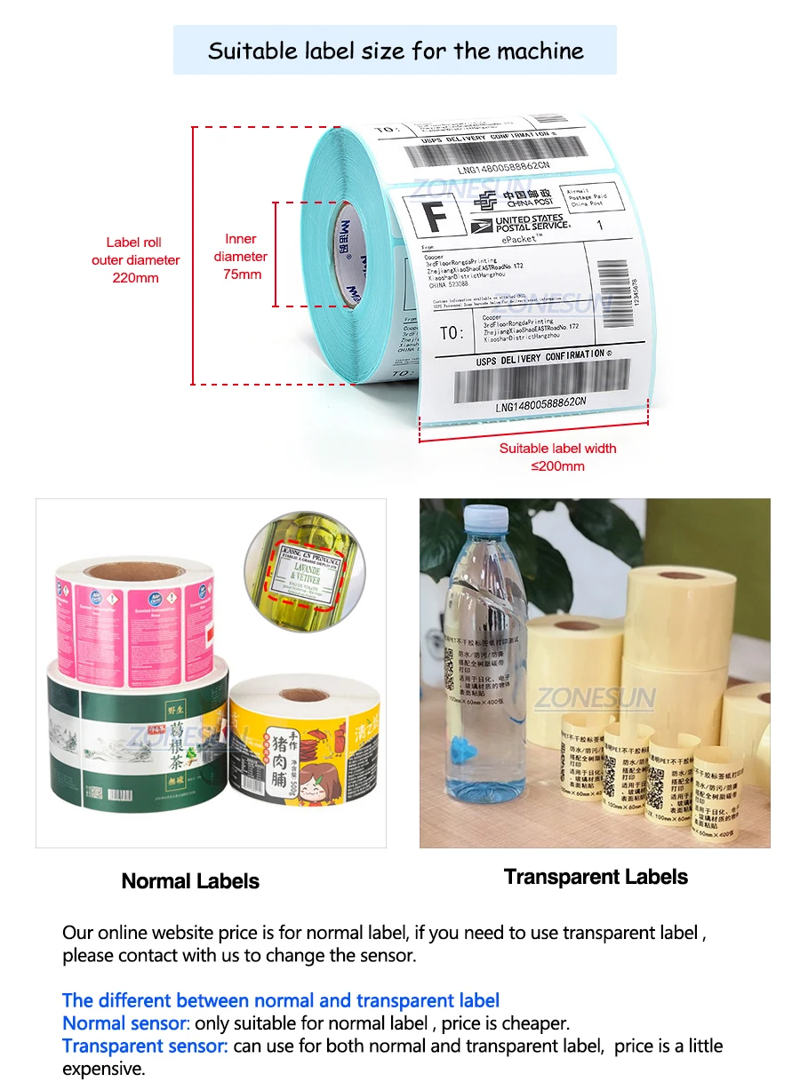 ZONESUN ZS-TB100SW Semi Automatic Round Bottle Labeling Machine