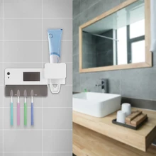 Автоматический стерилизатор зубных щеток, диспенсер для зубной пасты, солнечный уф-светильник, соковыжималка для зубной пасты, держатель для зубной щетки для ванной комнаты, дома