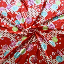 100 см* 148 см полиэстер атласная ткань мягкий материал подкладка красный цветочный богемный