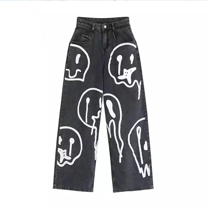 Pantalones rectos Harajuku Y2K mujer, Vintage ropa de calle con estampado Hip-hop, Vaqueros holgados informales de pierna ancha para Primavera, de 2022 AliExpress Ropa de mujer