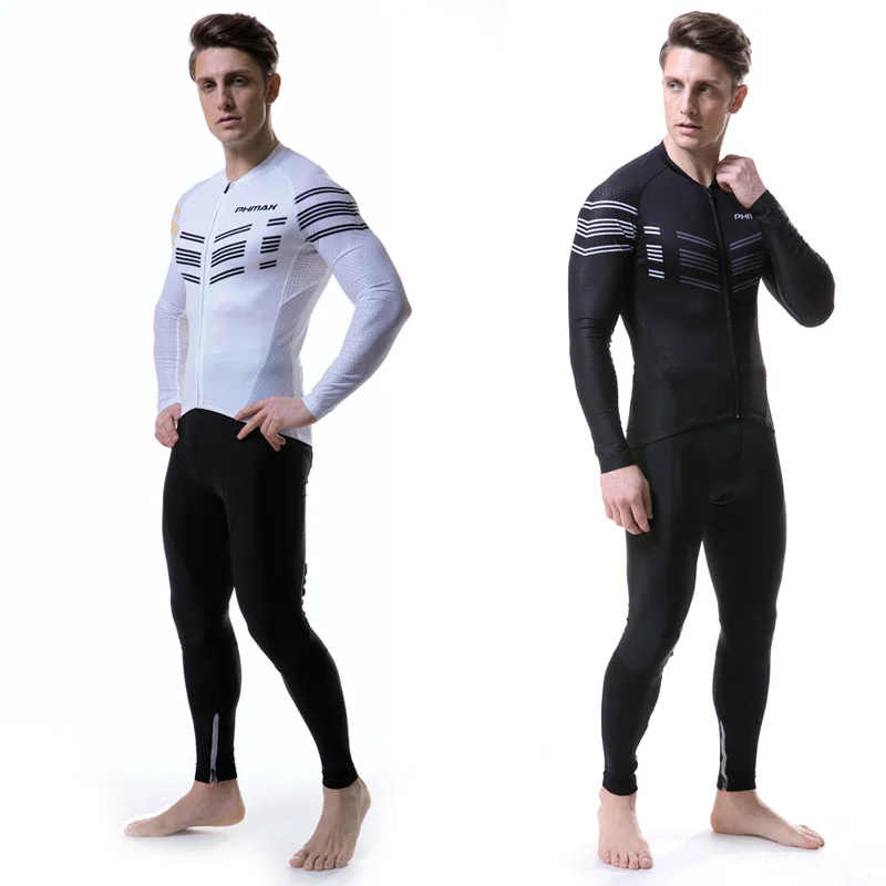 PHMAX с длинным рукавом Pro Велоспорт Джерси Набор Майо Ropa Ciclismo гоночный велосипед одежда для мужчин MTB велосипед велосипедная одежда для мужчин
