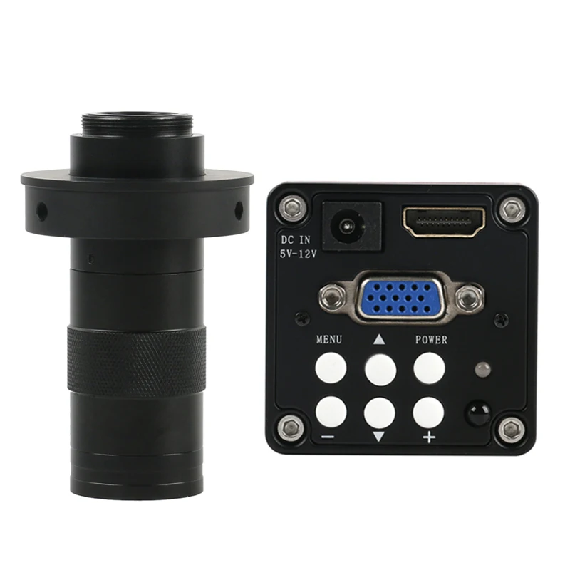 Промышленный Цифровой 14MP HDMI VGA видео микроскоп камера+ 130X Регулируемый зум C крепление объектива+ 56 светодиодный кольцевой светильник - Цвет: Синий