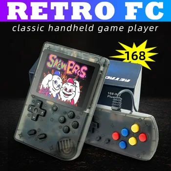 

Retro Game for FC Plus Handheld video games Mini Nostalgic Handheld Game Console for Children best gift with 168 games