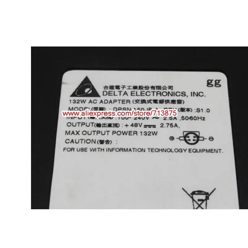 Дельта 132 Вт адаптер переменного тока DPSN-150JB 0652 AEWC06520000033 48V 2.75A ноутбук адаптер переменного тока