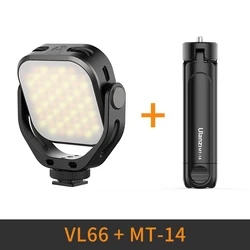 Ulanzi Vijim VL66 Adjustable LED Video Light with 360° Rotation and Rechargeable Portable Fill Light (VL66 with MT - 14)