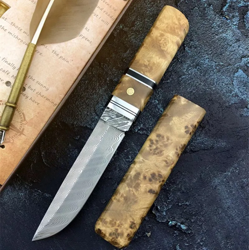 VG10 Damascus steel Hunting Knife Camping Survival VG10 Damascus Steel