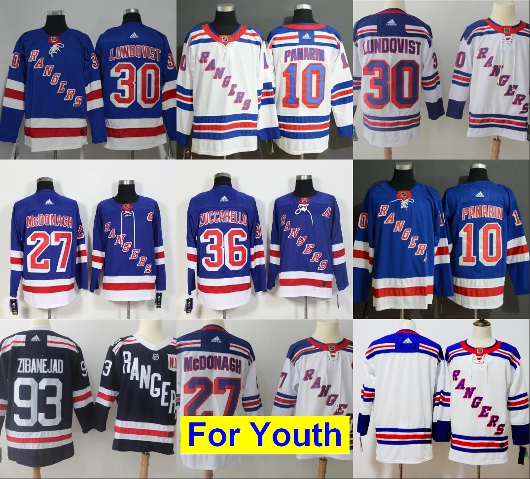 Детский Молодежный Нью-Йорк артеми Panarin Henrik Lundqvist Mika Zibanejad коврики Zuccarello Ryan McDonagh трикотажные изделия