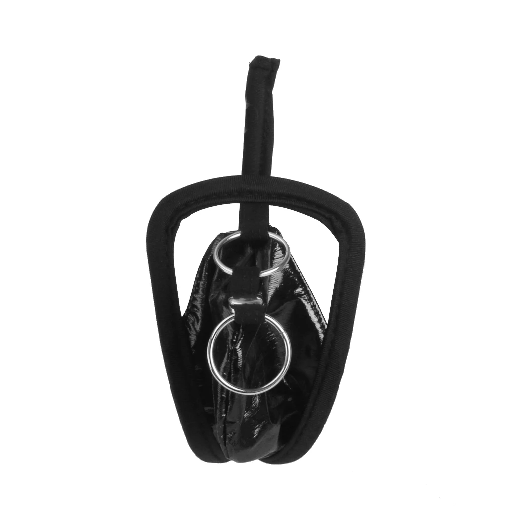  Men Male Wet Look Pouch Ring C-string Underwear Invisible Panties Thong Men's Sexy Panty Leather Briefs Exotic Costume