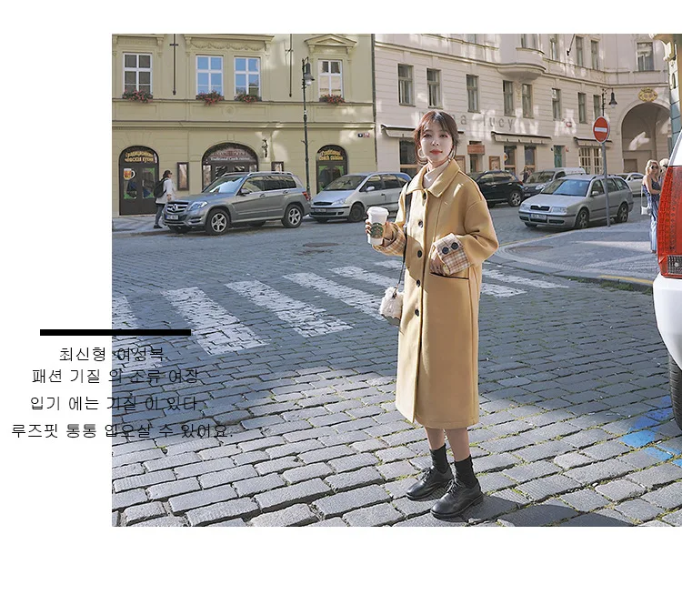 Шерстяная куртка с манжетами для фотосессии, Зимний стиль, женское платье, Ретро стиль, стиль лень, Дафлкот