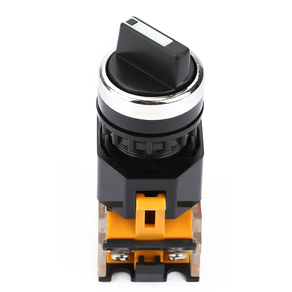 Rotary Selector Switch 22mm Round Rotary Selector Switch 2 Positions NC NO Self-Locking