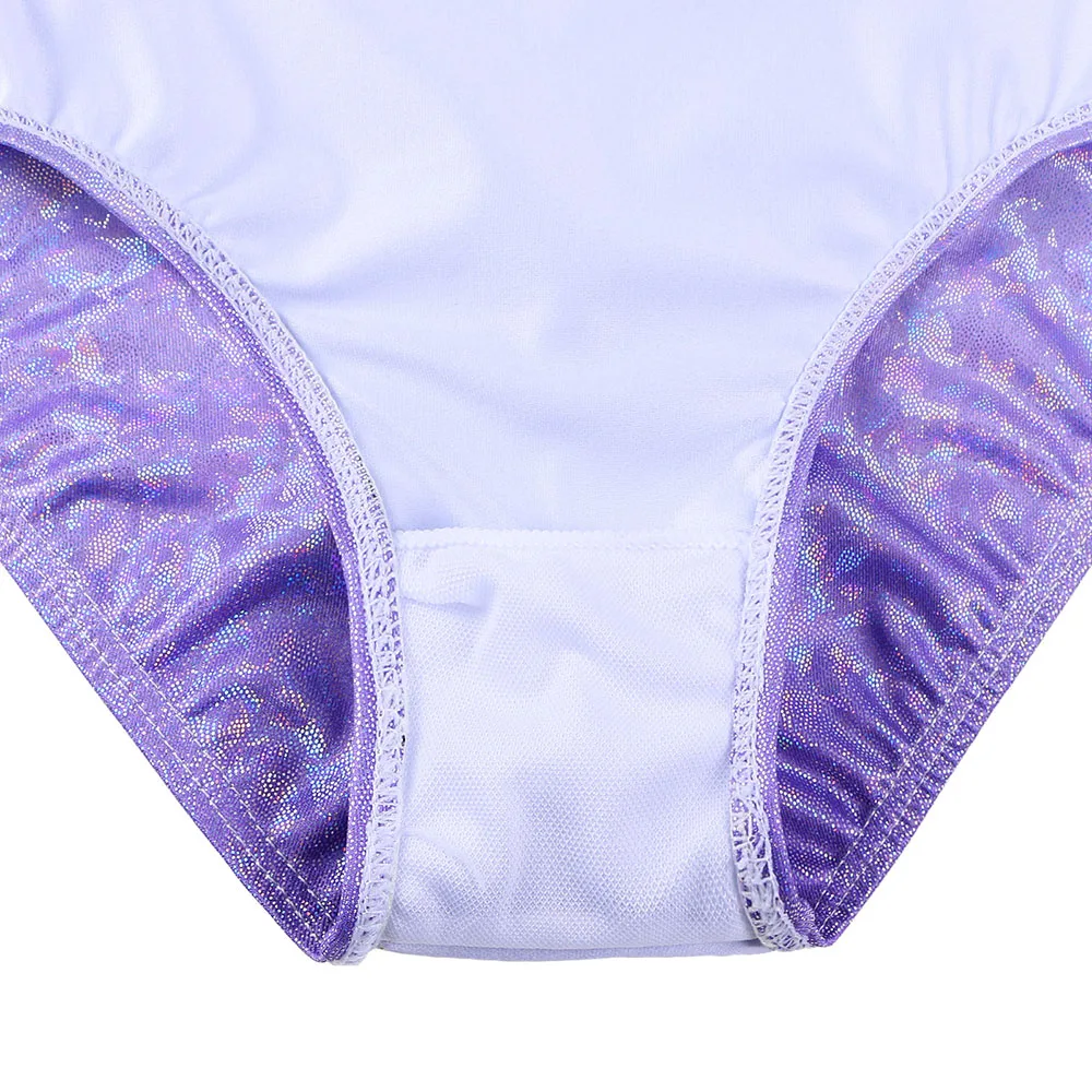 Long Sleeve Mesh Patchwork Leotards for Girls Toddler Kids Diamond Gymnastics Jumpsuit Bodysuit Teens Gymnastics Clothes