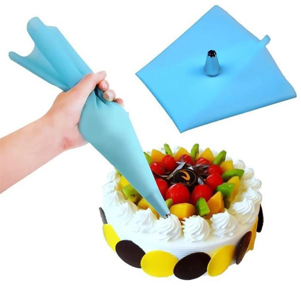 

24Pcs/Set Silicone Pastry Bag Tips Kitchen DIY Icing Piping Cream Reusable Pastry Bags +24 Nozzle Set Cake Decorating Tools 5
