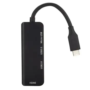 

HUB Type-C to Micro USB 3.0 2.0 HDMI Thunderbolt 4 Port Splitter Adapter Compatible for MacBook Pro Samsung Galaxy S9/S8/Note 9