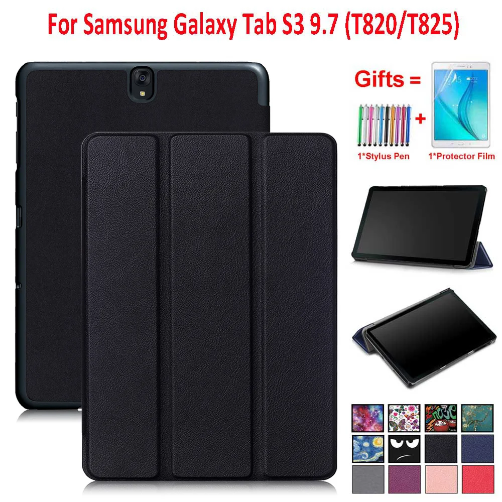 

Galaxy Tab S3 9.7 Case Cover-Magnetic Trifold Stand Case For Samsung Galaxy Tab S3 9.7 Tablet SM-T820/T825 Funda With Gifts