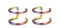 colorfulC one pcs BUENOS Fashion, золотой хрящ, панк, каффы для ушей, женские клипсы, серьги, не пирсинг, крест, полые C серьги с узором, клипсы, ювелирные изделия - Окраска металла: colorfulC one pcs