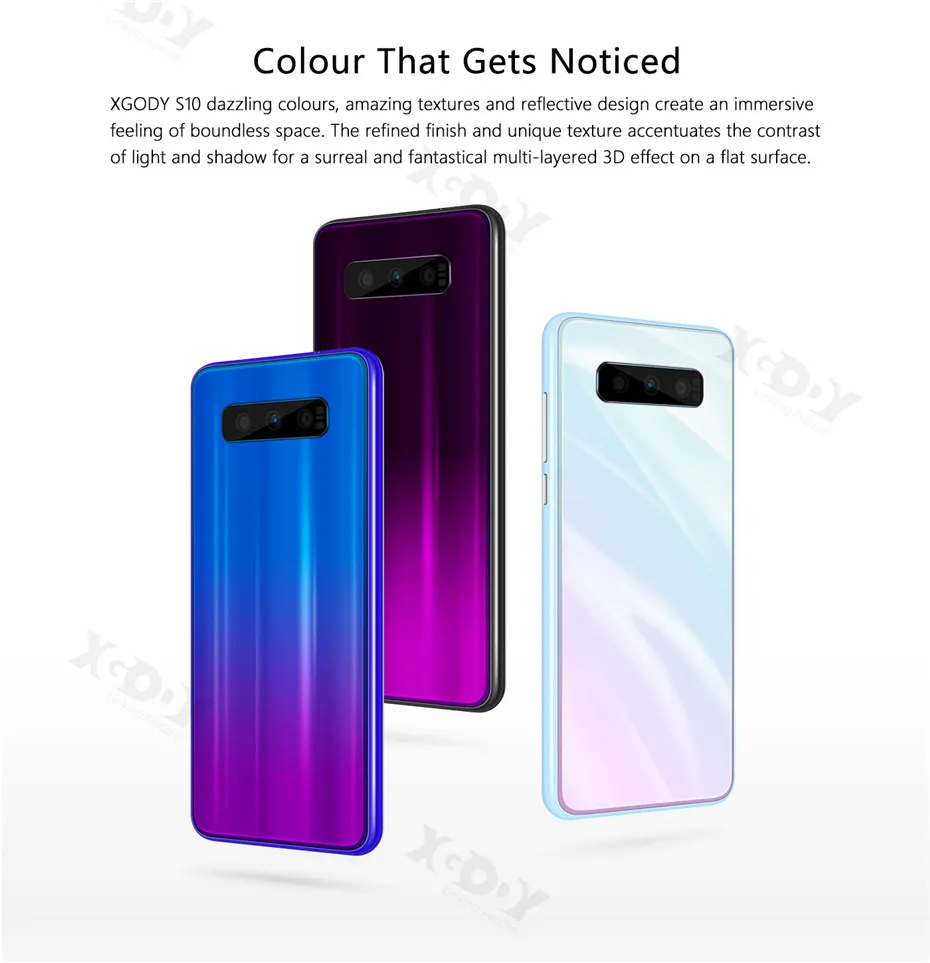 XGODY S10 5," 18:9 3g смартфон 2 Гб 16 Гб полный экран мобильный телефон Android 8,1 MTK6580 четырехъядерный Dual SIM 5MP gps WiFi Celular