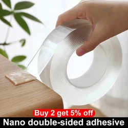 Monster Tape Waterproof Wall Stickers Reusable Heat Resistant Bathroom Home Decoration Tapes Transparent Double Sided Nano Tape
