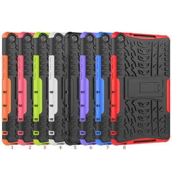 

100pcs/lot Kickstand Hybrid Impact Resistant Removable Tire Armor Hard Skin Case For Huawei Mediapad M5 Lite 8