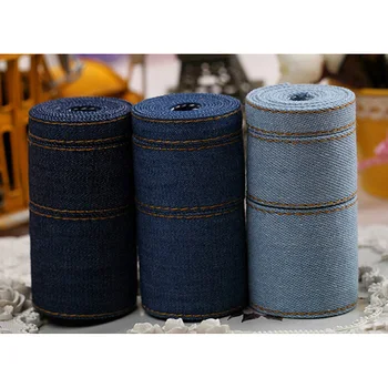 

5 Yards Blue Denim Belt Jeans Ribbon Hairbow Gift Bow-knot Webbing Materials DIY Handmade Craft Sewing Accessories