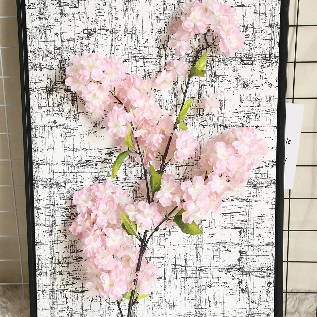 Симуляция вишни цветок ветка свадебное украшение поддельная Сакура зашифрованная лента груша ветка Цветок Цветение#20